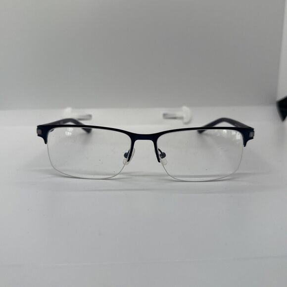 Columbia Eyeglasses Frames Only C3015 410 Dark Blue Rectangle Half Rim 57-16 145 - Picture 2 of 7